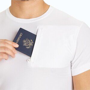 Duluth Buck Naked Travel Undershirt Men's XL Crewneck Stash-Pocket Textured